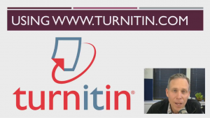 Main screen with turnitin logo and Jason Johnston picture