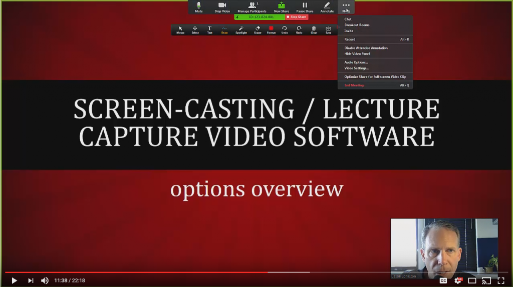 zoom for screencasting video