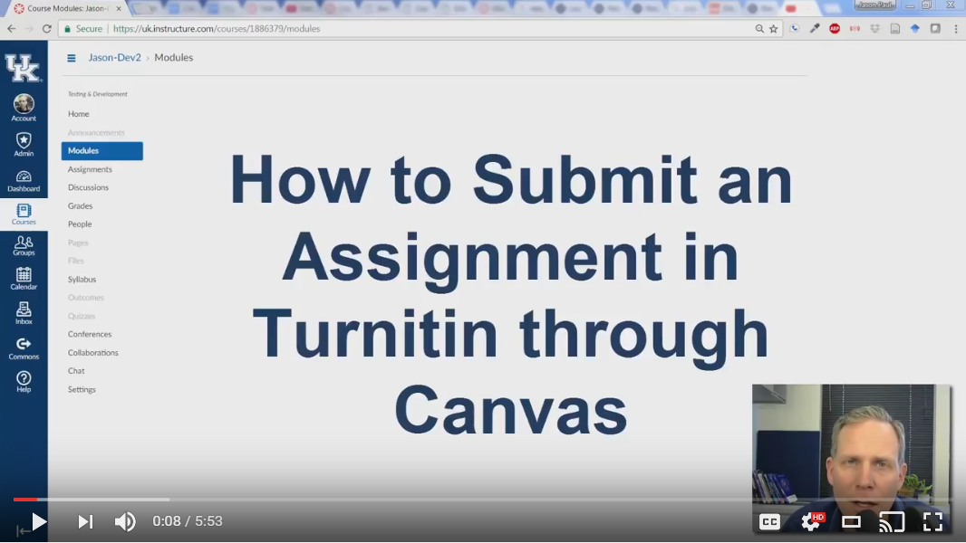 turnitin instructor login canvas